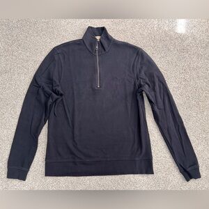 Men's Navy Burberry Quarter-Zip